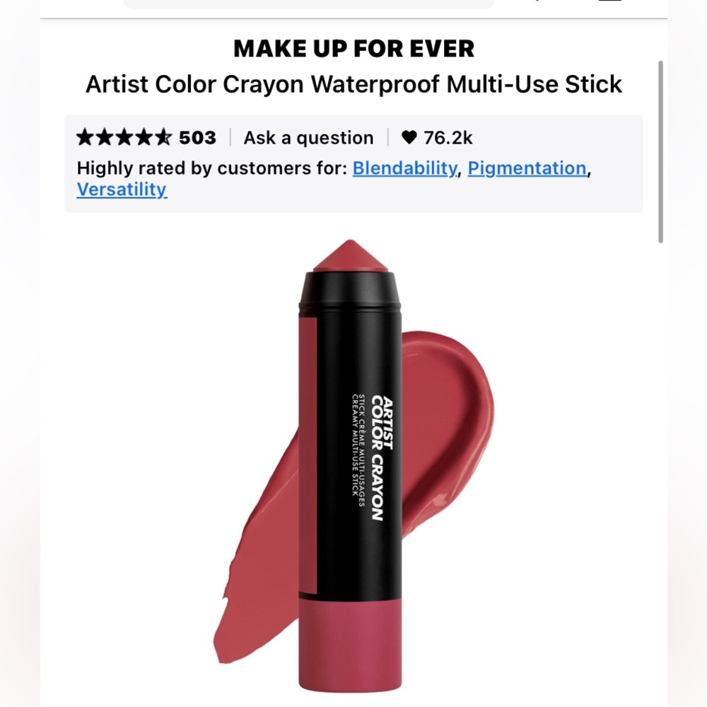 Makeup Forever artist Color Crayon - shade boundless berry